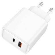 Сетевое зарядное устройство TFN x1 USB-C/x1 USB-A PD 33W, белый (TFN-WCRPD24)